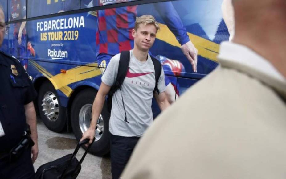 Uno de los más esperados por los aficionados en Miami fue Frenkie de Jong que ha sido seleccionado como uno de los jóvenes promesa del conjunto.