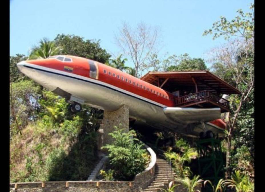 Hotel Costa Verde 727 Fuselaje, Costa Rica: Este extravagante hotel cuenta con dos exclusivas recámaras en un avión Fuselaje 727, en medio de la selva de Costa Rica. El paisaje permite observar a los animales salvajes en su habitat.