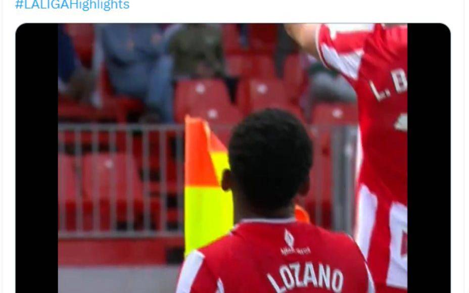 La Liga de España en sus redes sociales oficiales se pronunció tras el gol del Choco Lozano.