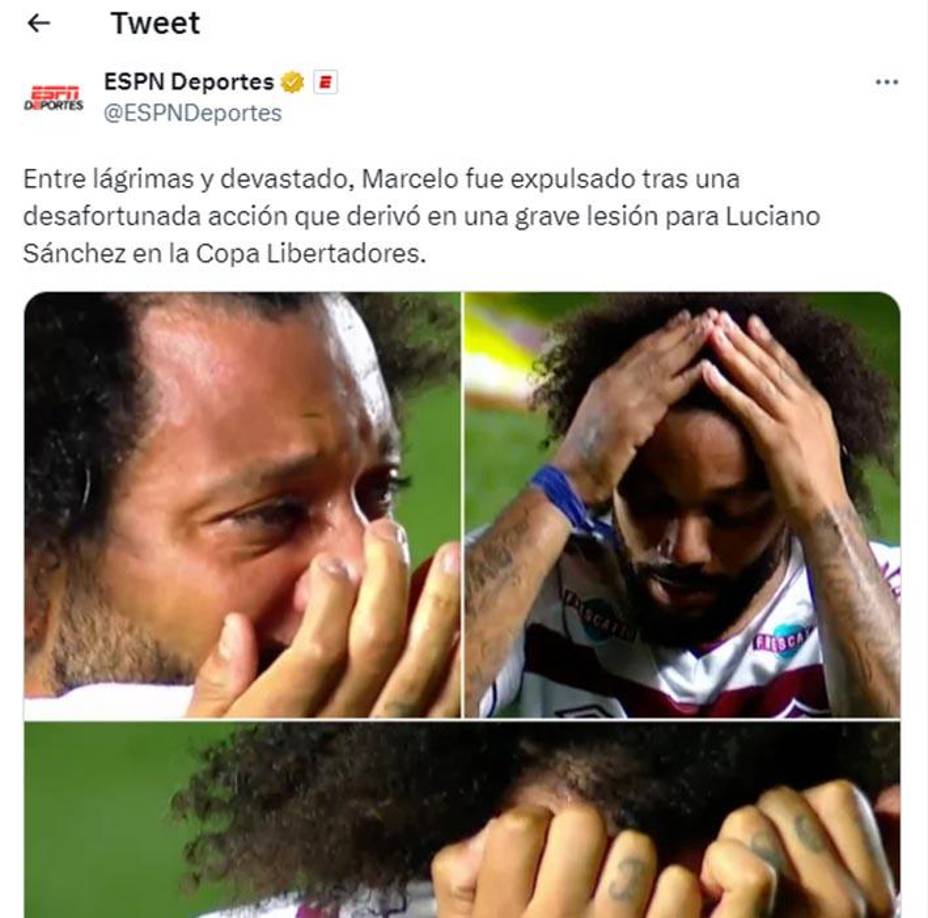Marcelo estaba destrozado al ver a su compañero de profesión.