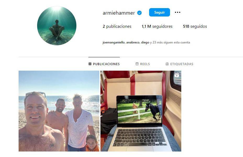 Armie Hammer vuelve a Instagram sonriente y dispuesto a enterrar su pasado.