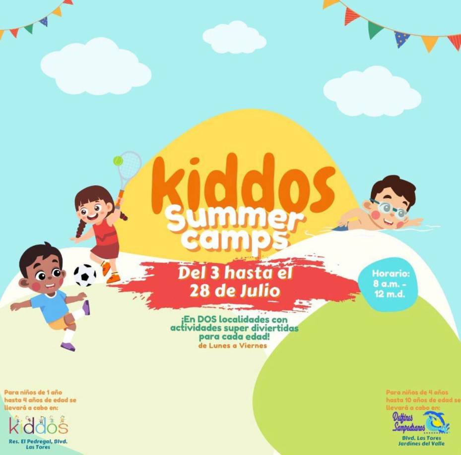 Desde el más pequeño hasta el más grande de tus hijos los podrá traer a disfrutar de las actividades extracurriculares que trae el campamento de verano de Kiddos.