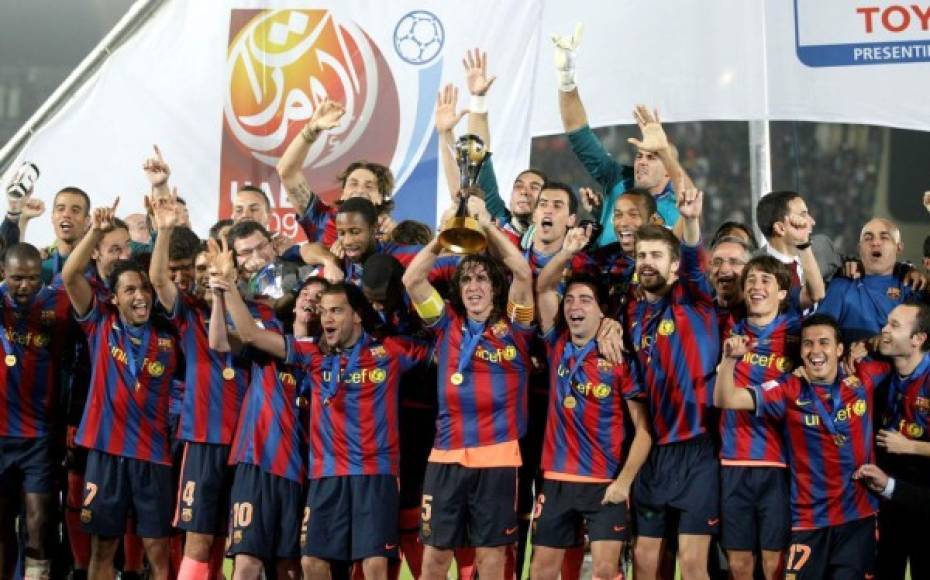 2009 - Barcelona: El prodigioso equipo dirigido por 'Pep' Guardiola se encumbró como el mejor equipo del mundo tras derrotar a Estudiantes de La Plata.