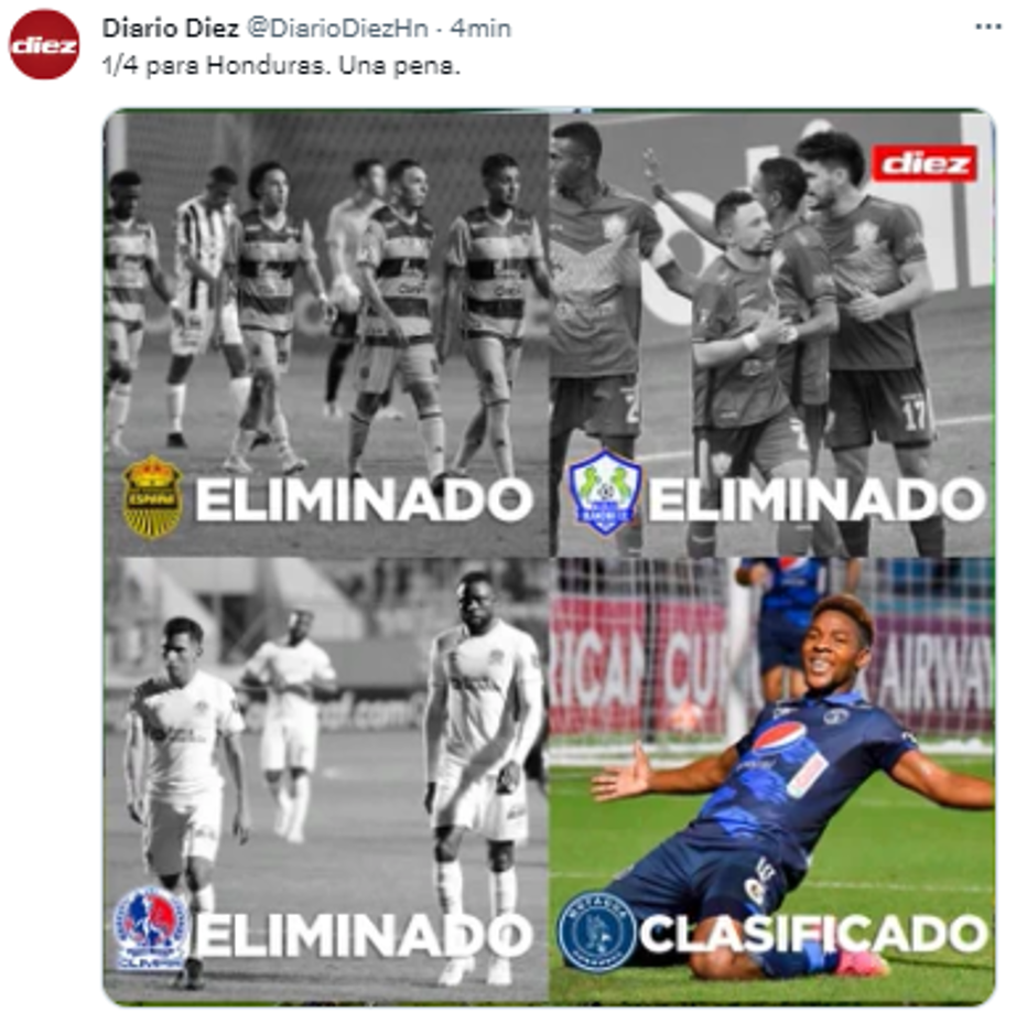 Diario Diez sobre los equipos hondureños en la Copa Centroamericana.
