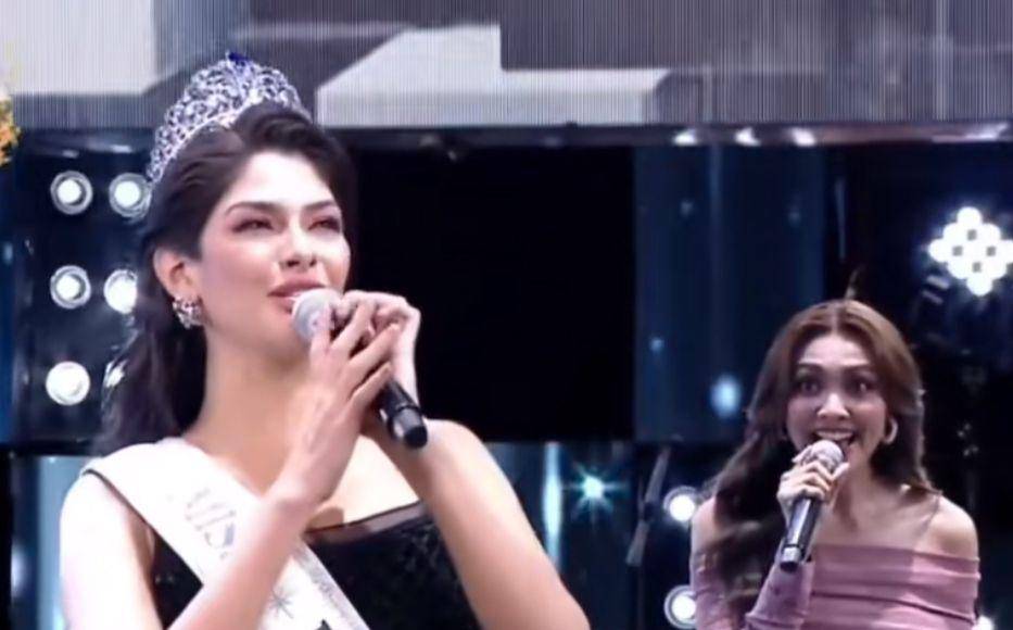 Sheynnis Palacios junto a la cantante del reality show interpretaron “Love Me Like You Do” de Ellie Goulding, participación que aplaudida por los jueces y asistentes del programa.