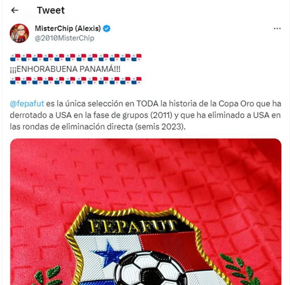 El periodista español MisterChip felicitó a los panameños y compartió un tremendo dato sobre la clasificación.