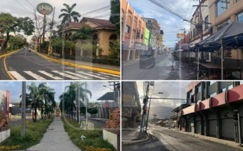 Inusitada calma presentan las calles y avenidas de San Pedro Sula en Viernes Santo.