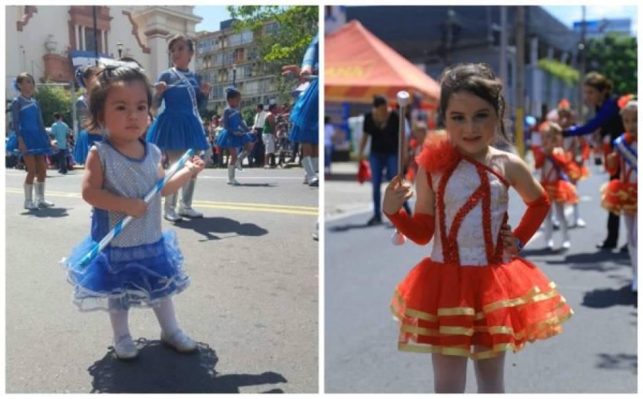 Con trajes muy bonitos inspirados en la independencia de Honduras salieron a desfilar alumnos de instituciones públicas y privadas en San Pedro Sula.