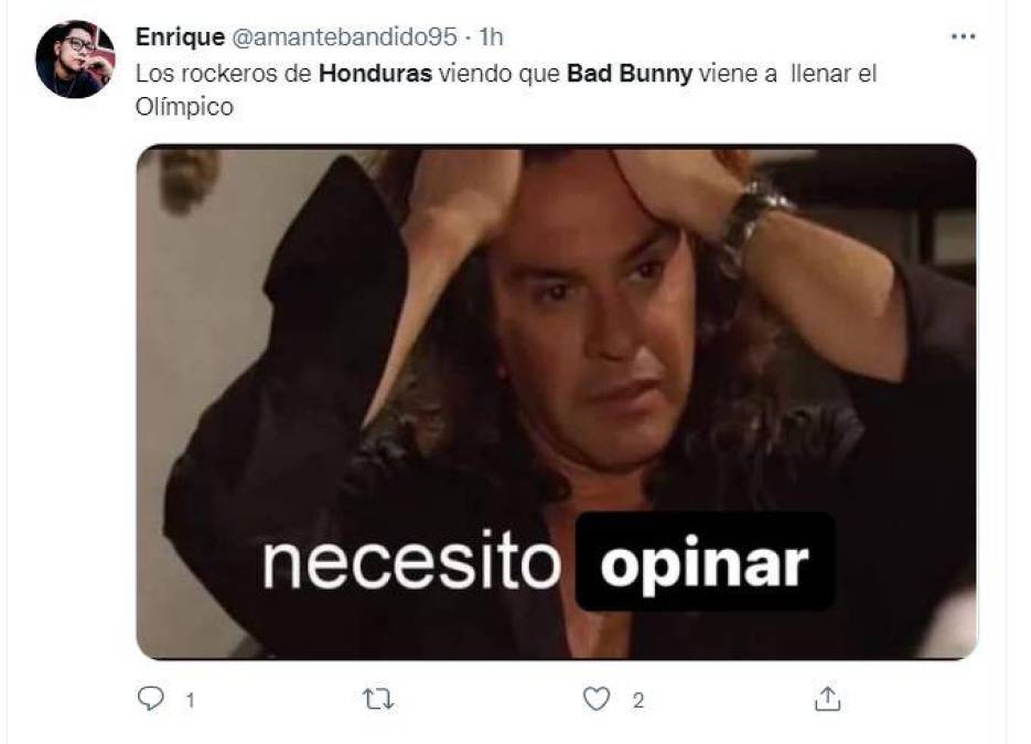 Los mejores memes tras el anuncio del concierto de Bad Bunny en Honduras