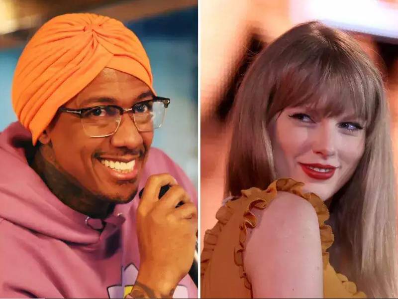 El rapero Nick Cannon y la estrella pop Taylor Swift.