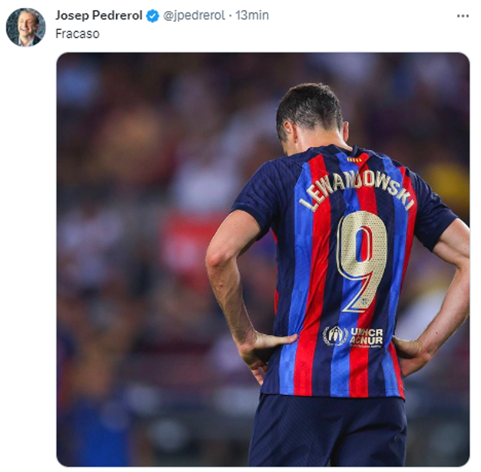 Josep Pedredol con su corto mensaje: “Fracaso”: