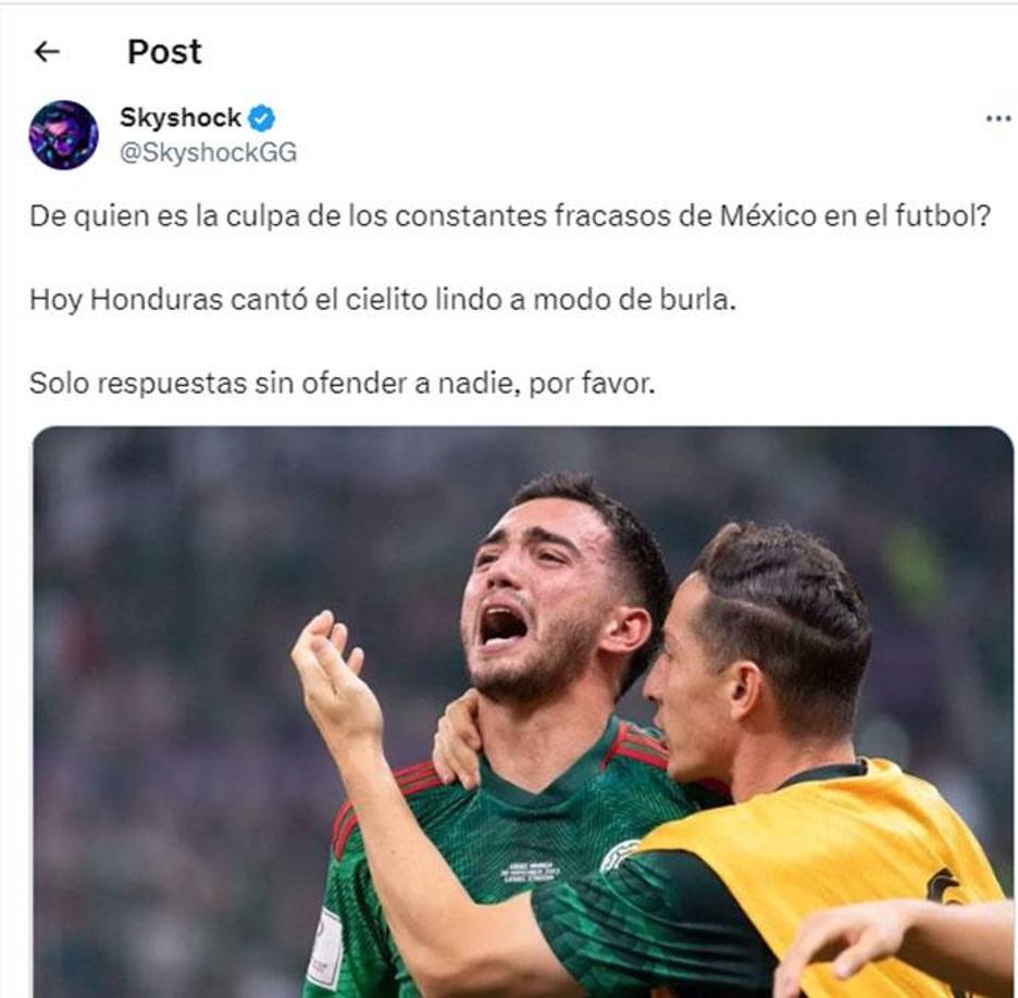 Los mexicanos se pronunciaron y reaccionaron molestos luego que en el estadio los hondureños les cantaron el cielito lindo.