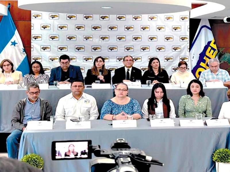 <b>Directivos del Cohep en una comparecencia el 8 de enero en “un mensaje a la nación”.</b>