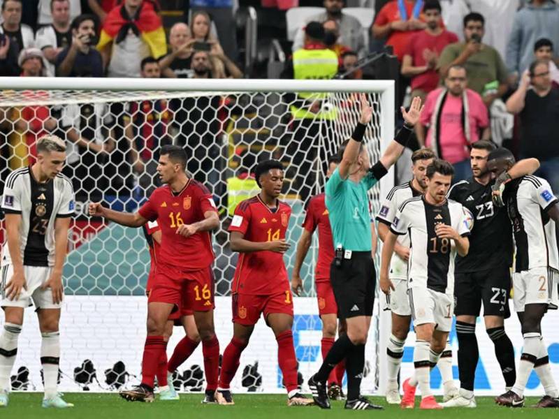 España y Alemania se sacaron chispas e igularon 1-1 en el partido de la segunda jornada del Grupo E del Mundial de Qatar 2022.