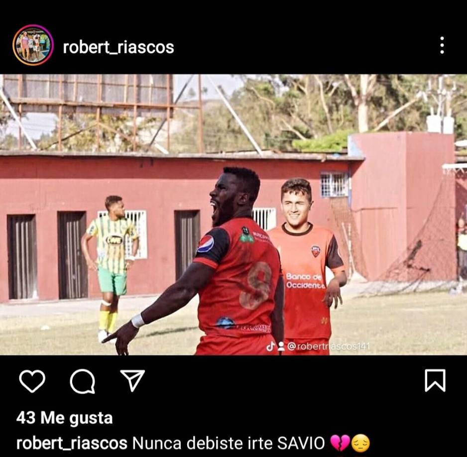 El colombiano Roberto Riascos reaccionó con mucha tristeza por el descenso del Deportes Savio a la Liga Mayor. Este fue su mensaje en Instagram.