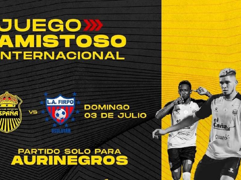 Real España tendrá un amistoso internacional contra equipo de la primera división de El Salvador