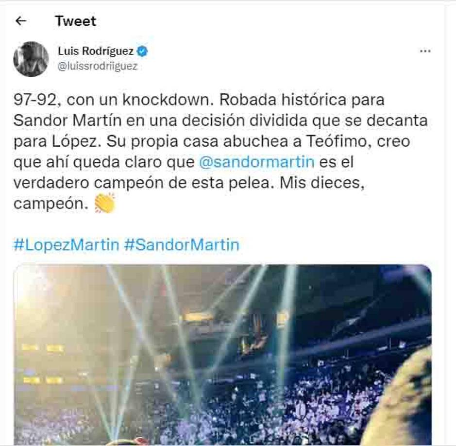 “Roba histórica para Sandor”.