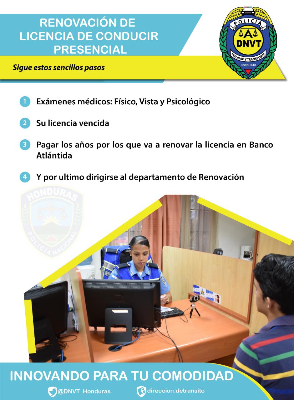 Pasos para renovar la licencia de conducir en línea.