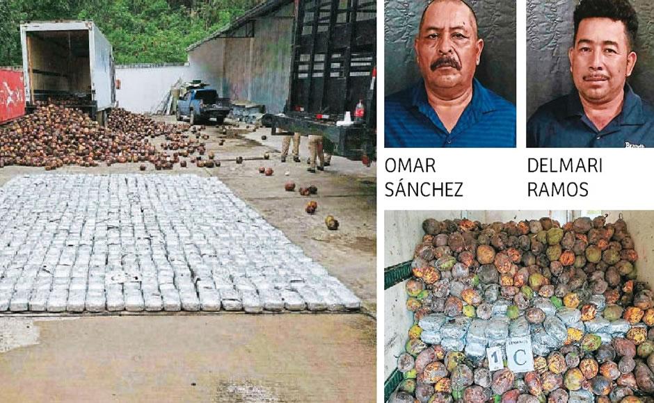 Hombres llevaban marihuana en cargamento de cocos