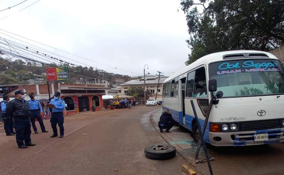 Tirotean unidad de transporte público en Tegucigalpa