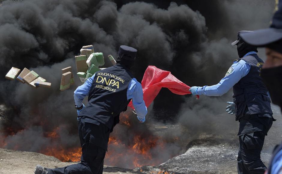 Honduras: queman más de 8,000 kilos de clorhidrato de cocaína