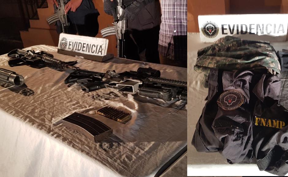 Evidencia decomisada durante el operativo en la colonia Las Brisas.