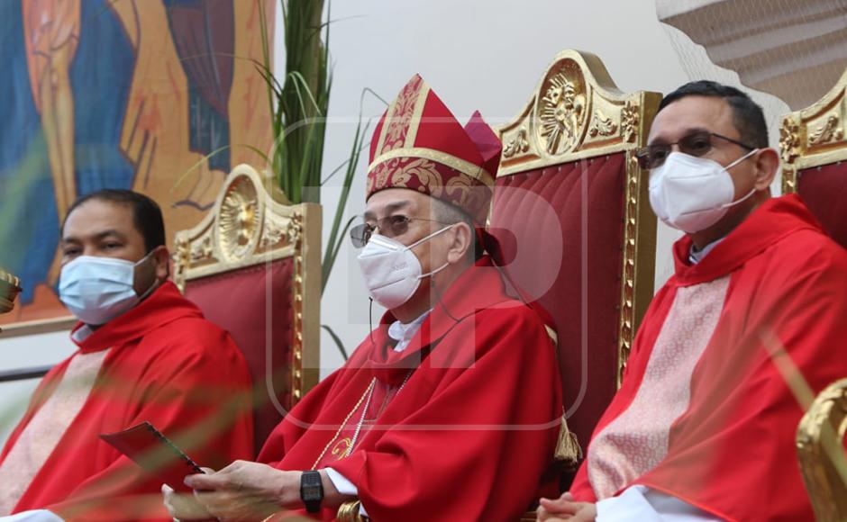 Autoridades de la Iglesia Católica en la capital hondureña. 