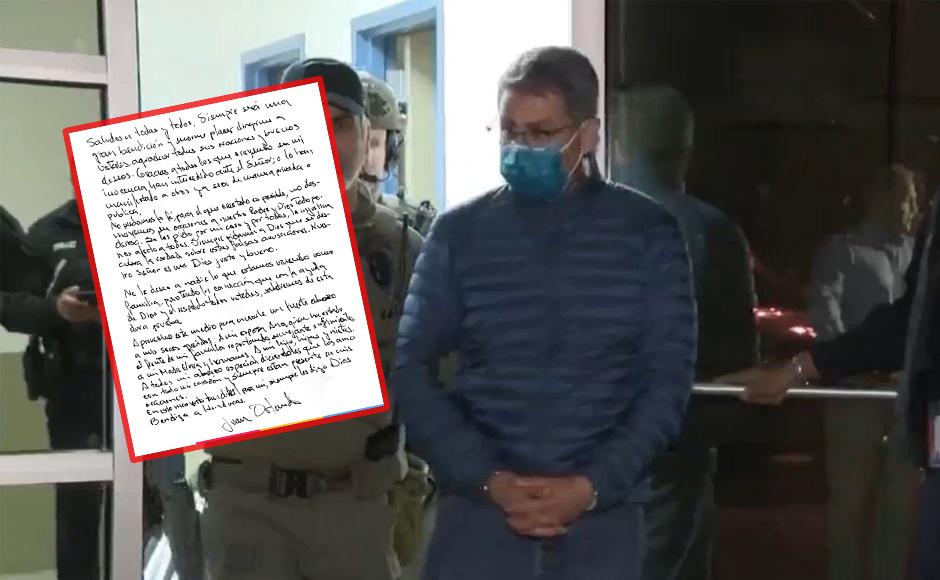 “Pidamos que se descubra la verdad”: dice nueva carta de Juan Orlando Hernández