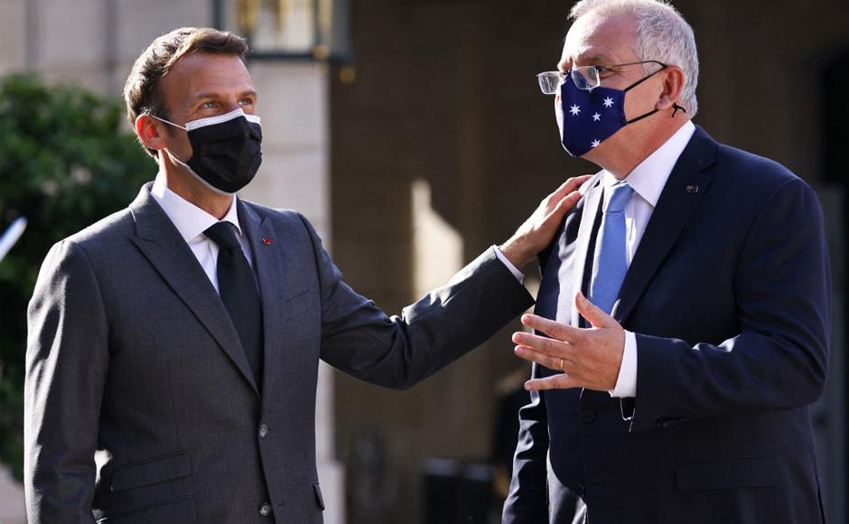 Gobernantes de Francia y Australia sostienen primera conversación desde crisis de submarinos