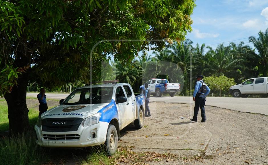 Eran cuatro sujetos los que participaron en el triple crimen en una calle de las fincas de palma en la comunidad de Agua María, del municipio de Trujillo.