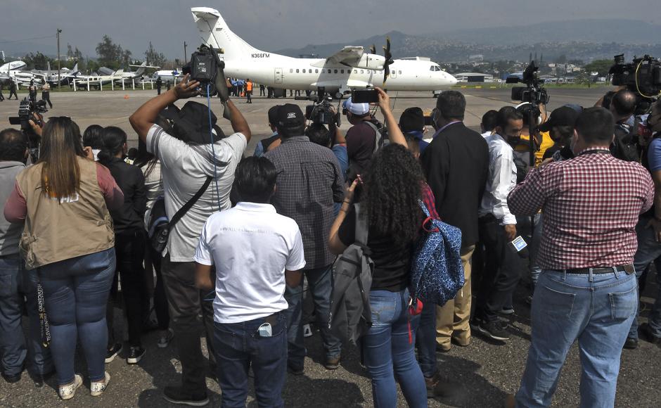 Momento en que salía la aeronave de la DEA con Juan Carlos Bonilla a bordo.