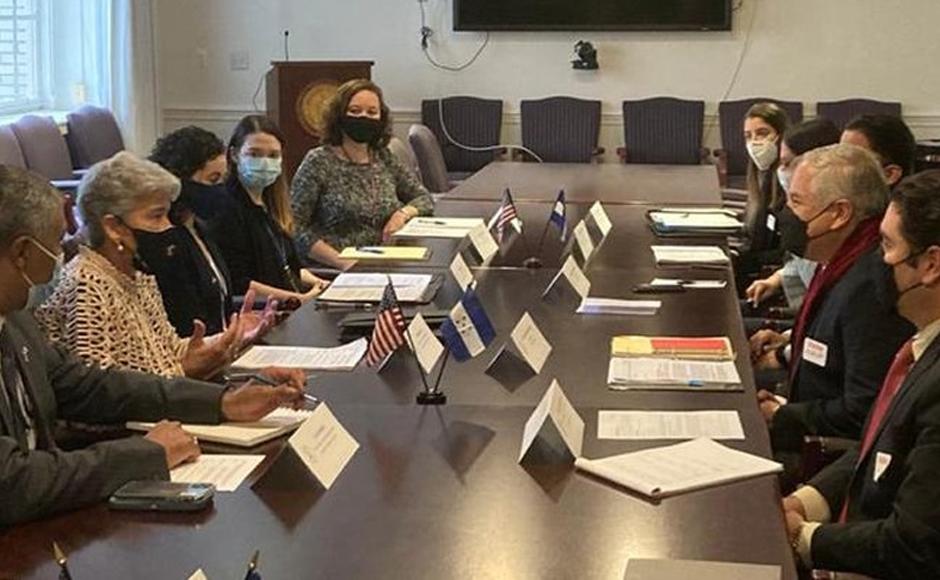 El canciller hondureño se ha reunido con diferentes delegaciones de los Estados Unidos.