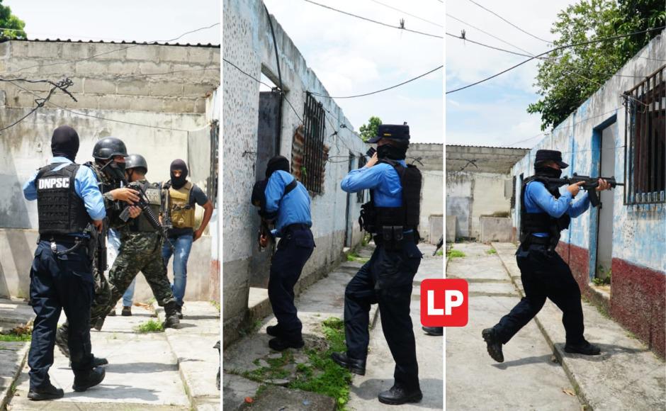 Al menos nueve presuntos miembros de estructuras criminales fueron capturados este lunes durante un operativo policial en la Col. La Unión, de San Pedro Sula. 