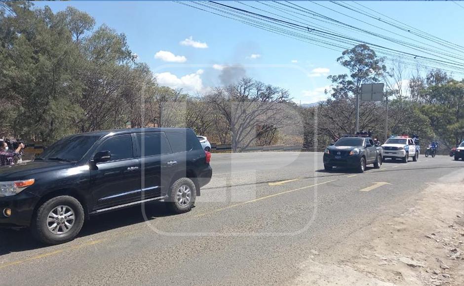 El traslado se hizo mediante fuertes anillos de seguridad en la capital hondureña.