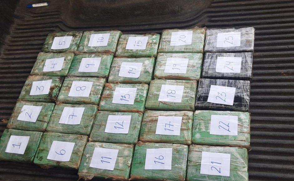 Piden 11 años de cárcel contra dos hombres por tráfico de 25 kilos de cocaína