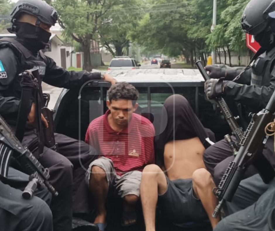 Capturan a dos supuestos extorsionadores de la Pandilla 18 en La Lima, Cortés