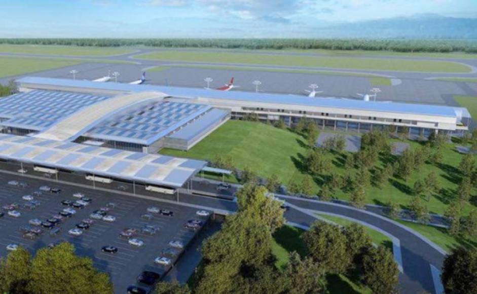 El aeropuerto será el sustituto de Toncontín; Munich Airports lo operará; cuenta con 7 mangas; 40-50 counters de check in; sistemas de equipaje, seguridad y TI de última generación.