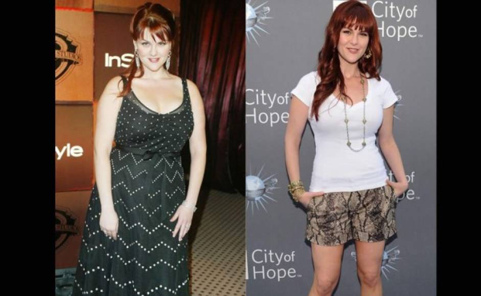 10. Sara Rue. La guapa actriz de televisión también es víctima de la rutina de Jenny Craig, ¡ella logró bajar 22 kilos!