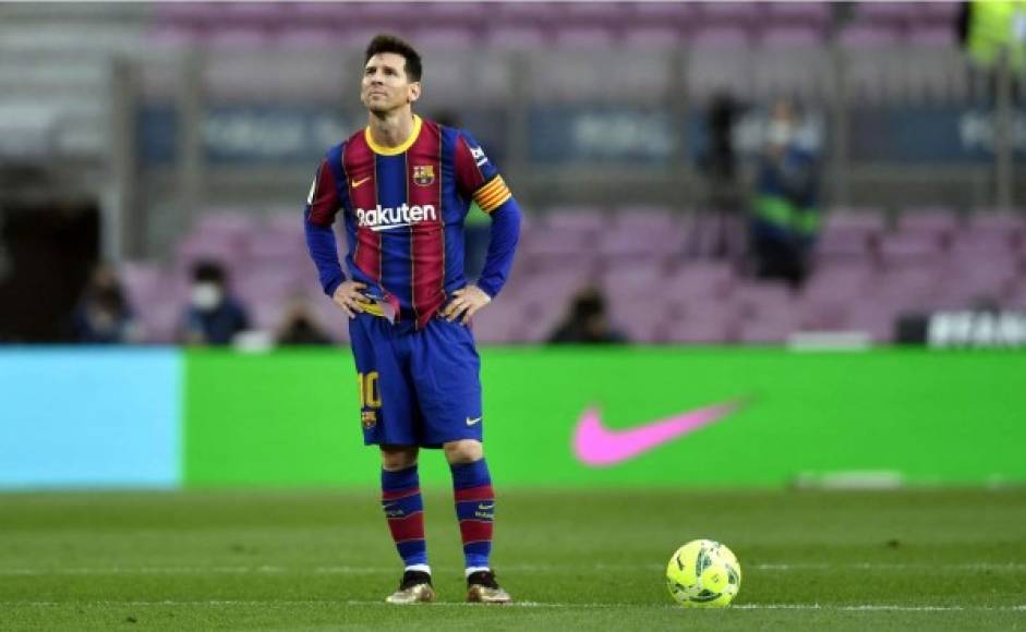 Messi, con la mira perdida, durante la derrota del Barcelona ante Celta de Vigo.