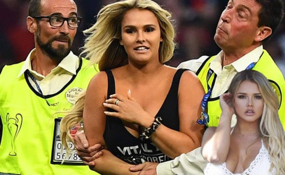 Una despampanante rubia tomó por sorpresa a todos en el Wanda Metropolitano de Madrid al meterse a la cancha en pleno encuentro entre el Tottenham vs Liverpool durante la final de UEFA Champions League este 01 de junio.