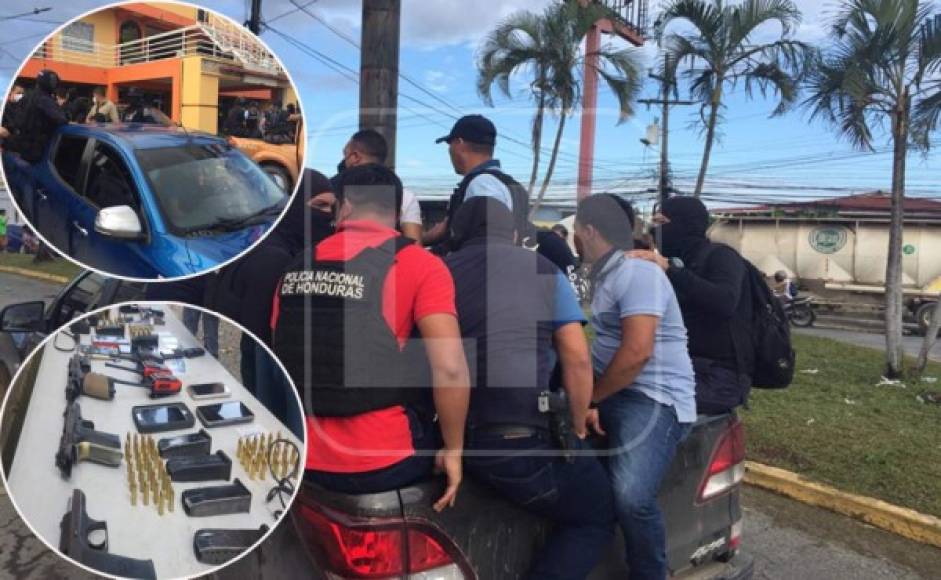 Supuestos integrantes de una banda delictiva conocida como 'Los Pumas', fueron capturados la mañana de este jueves en la ciudad de La Ceiba.
