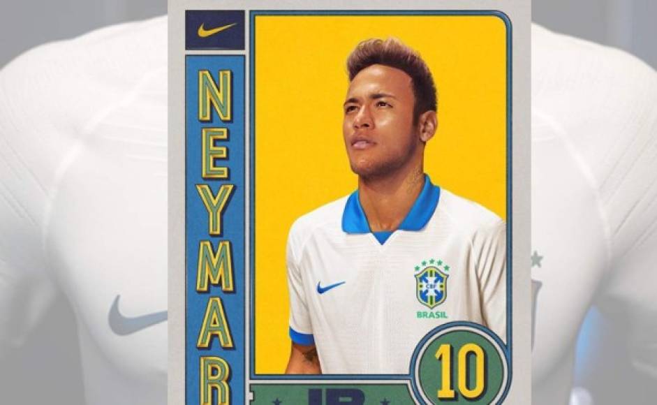 No podía faltar el astro Neymar dentro de la presentación de la camisola.