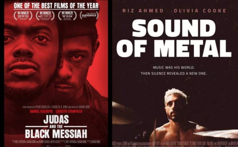 Mejor película:<br/>'El padre' , 'Judas y el mesías negro' , 'Minari' , 'Nomadland' , 'Hermosa venganza', 'El sonido del metal' , 'El juicio de los 7 de Chicago' y 'Mank'
