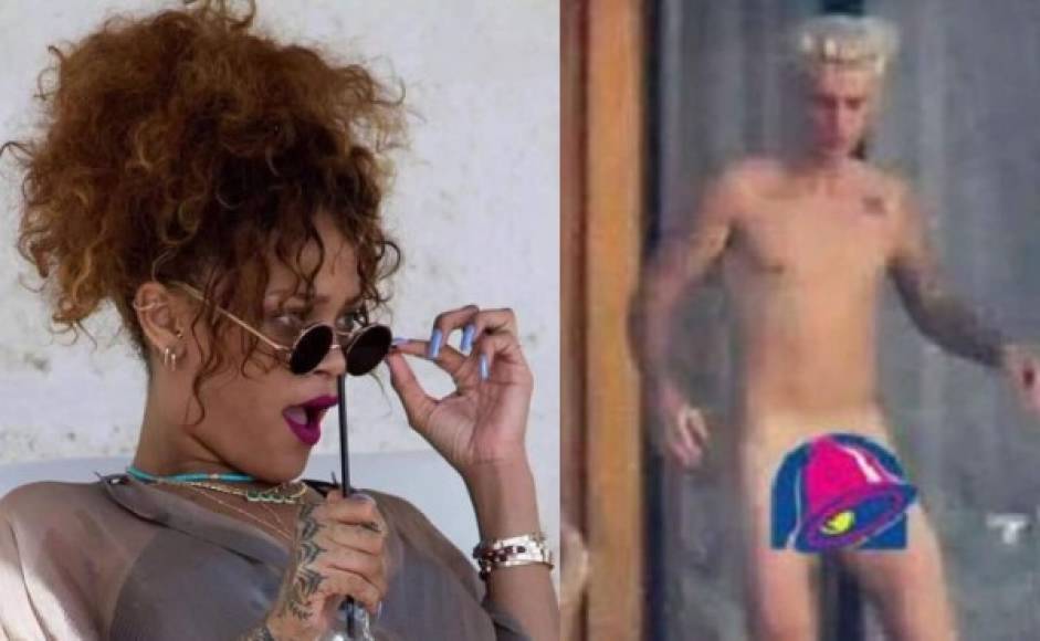 Ni Rihanna se quedó sin comentar el desnudo frontal de Justin Bieber.