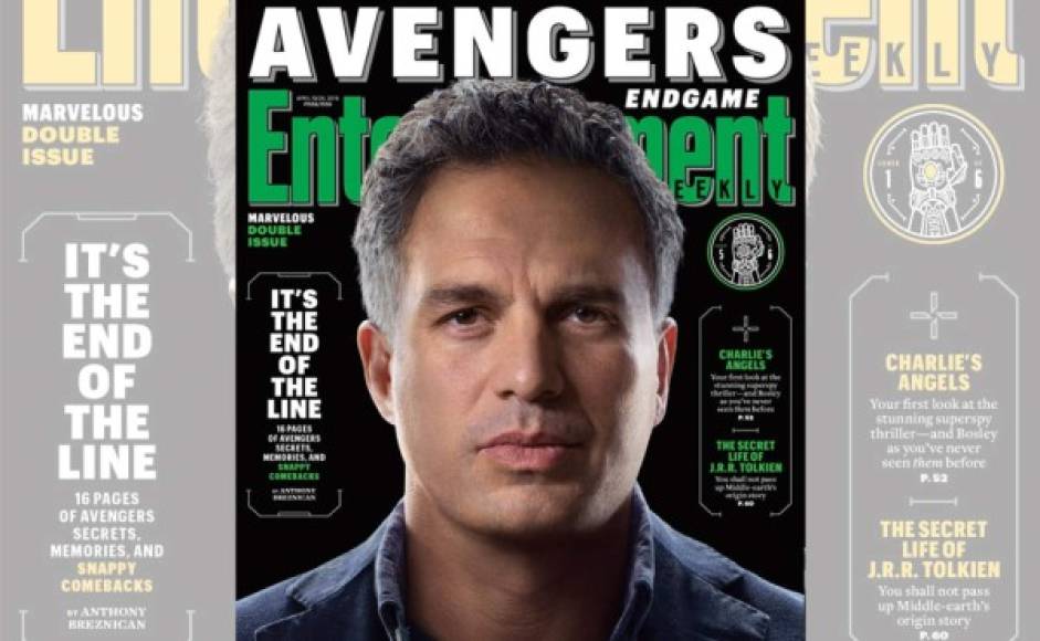 En letras verdes destacan la portada de Mark Ruffalo, el increíble Hulk.