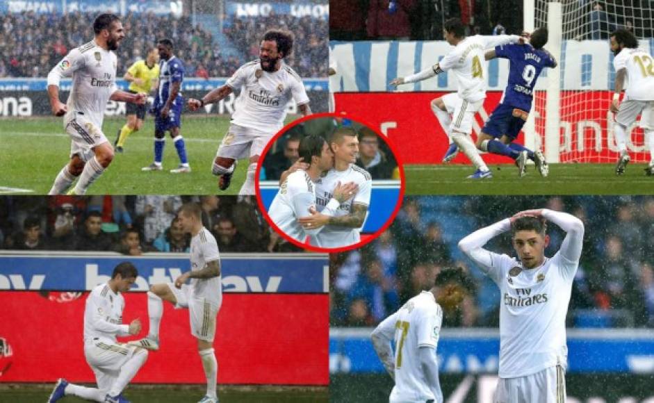 Las imágenes de la sufrida victoria del Real Madrid en su visita al Alavés (1-2) por la jornada 15 de la Liga Española. Sergio Ramos, gran protagonista del partido.