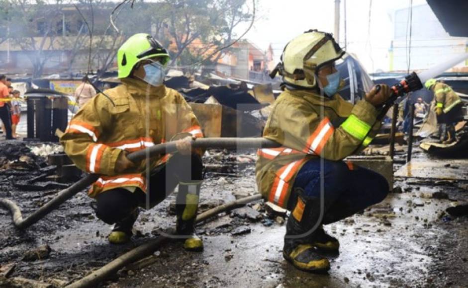 Los bomberos investigan la causa de este voraz incendio en el barrio Concepción.