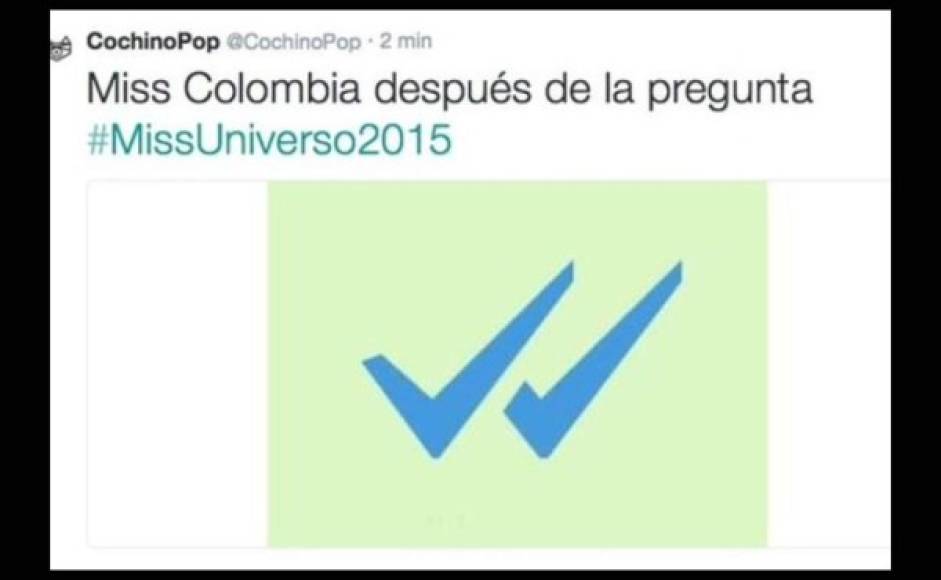 Tras tres horas de espectáculo, en un pabellón abarrotado de público, Miss Colombia se impuso a la candidata estadounidense de origen hispano, Nia Sánchez, de 24 años.