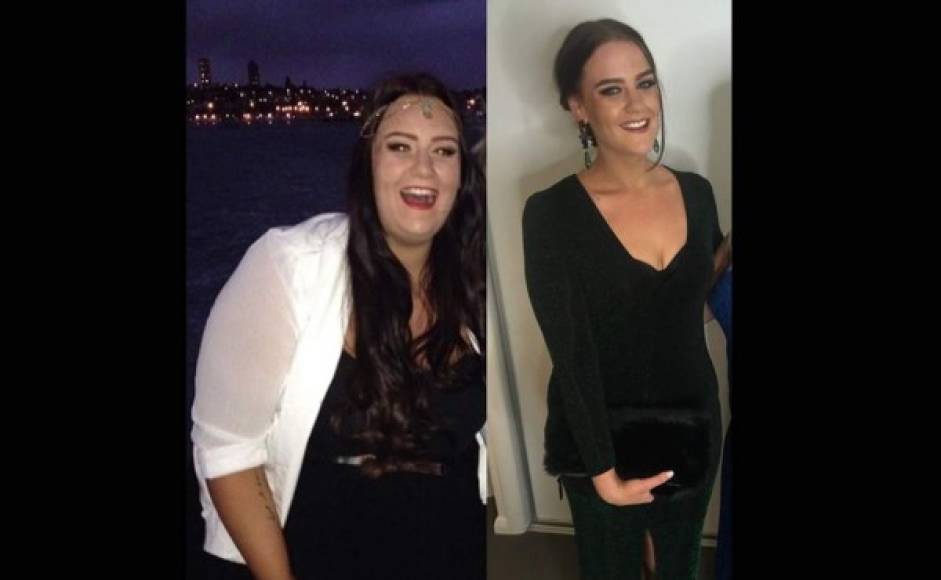 Una estilista y maquilladora neozelandesa, Simone Pretscherer Anderson, decidió publicar en Instagram su progreso: cómo pasó de 169 kilos (372 libras) a 83.85 (185 libras) en sólo once meses, lo cual significa una pérdida de más de 180 libras.