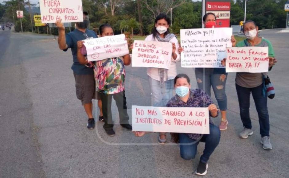Los obreros hondureños pidieron al Gobierno una rápida y gratuita vacunación contra el covid-19.